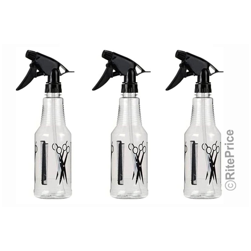 Hairdressing Spray Bottle (3 Pack) Plastic 16 oz / 500 ml Barber Hair Tools - Picture 2 of 13